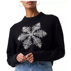 French Connection Embroidered Snowflake Sweater – Size S – NWT